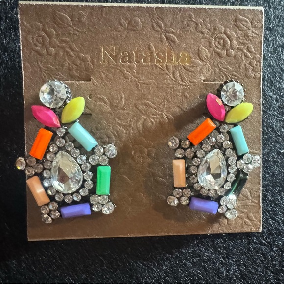 Natasha Couture Vibrant Crystal Earrings - Picture 3 of 5